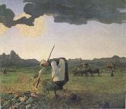 Giovanni Segantini, The Hay Harvest (mk09)